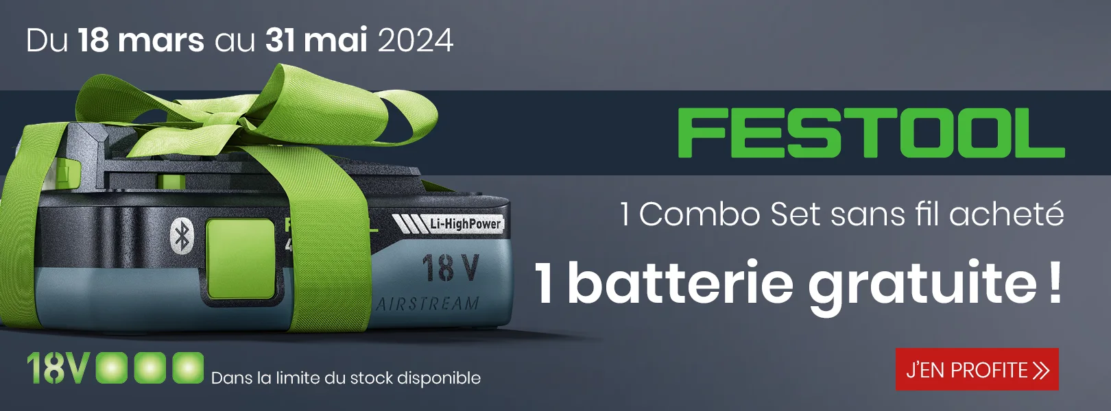 1 Combo Set sans fil acheté,  une batterie offerte