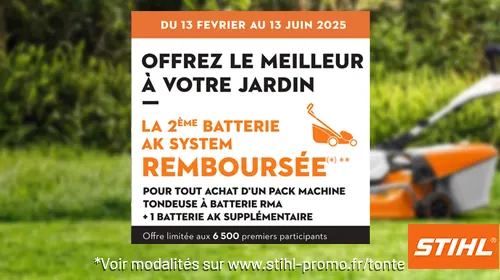 Offre de remboursement Tonte AK