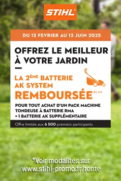 Offre de remboursement Tonte AK