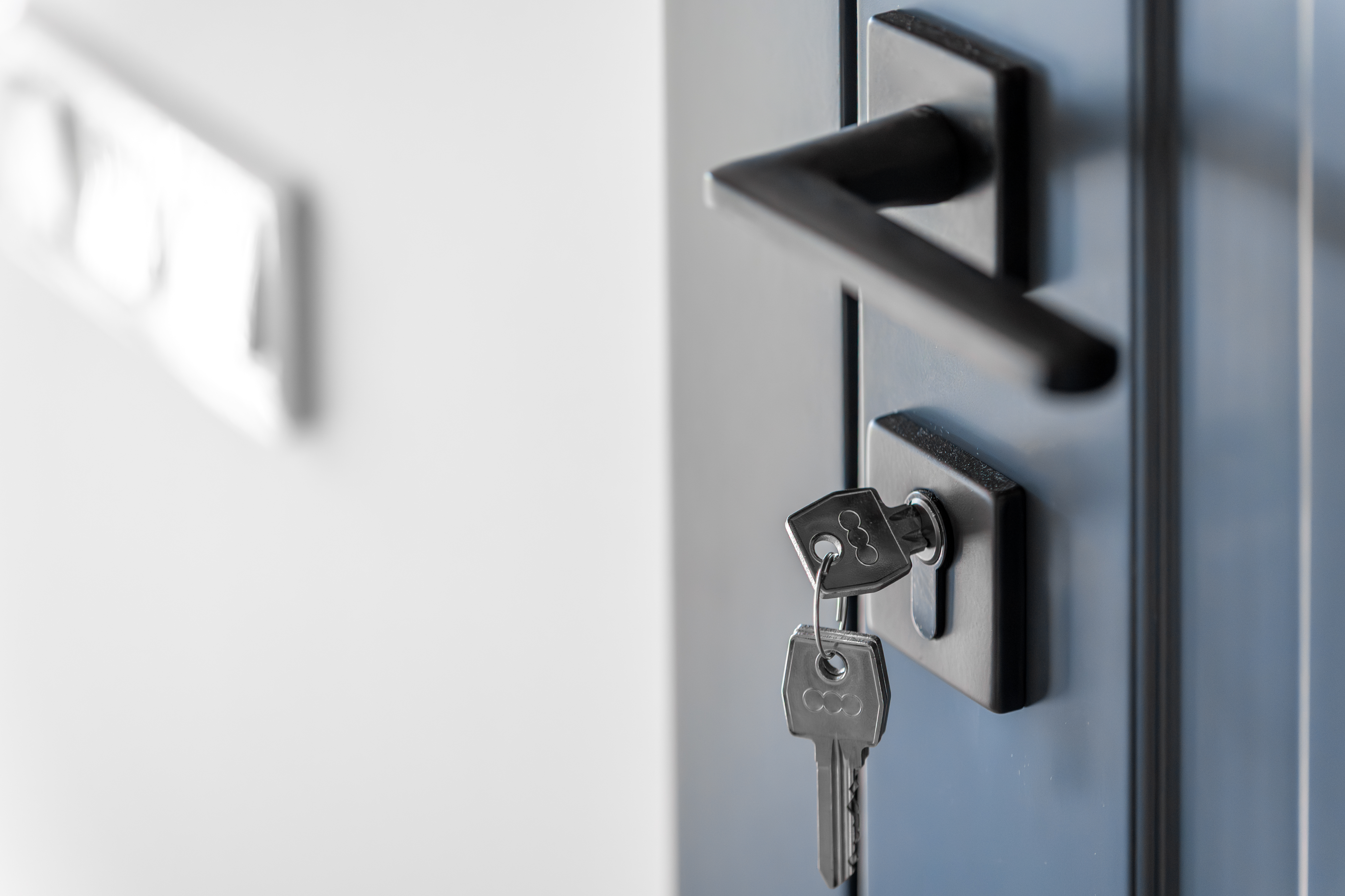 Serrure haute sécurité sur porte d'entrée