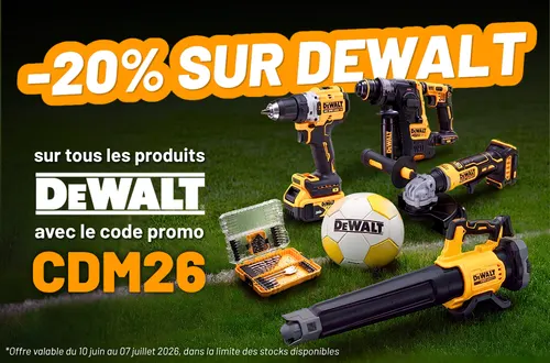 -20% sur Dewalt avec le code CDM26