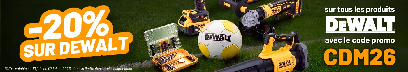 -20% sur Dewalt avec le code CDM26