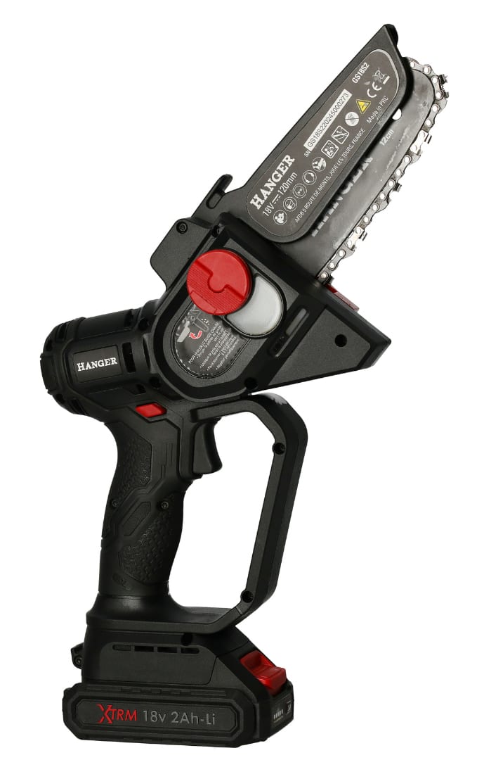 Scie d’élagage 18 V GS18S2 12 cm + batterie Li-Ion 2 Ah + chargeur rapide + sacoche de transport HANGER 430001 – Image 6