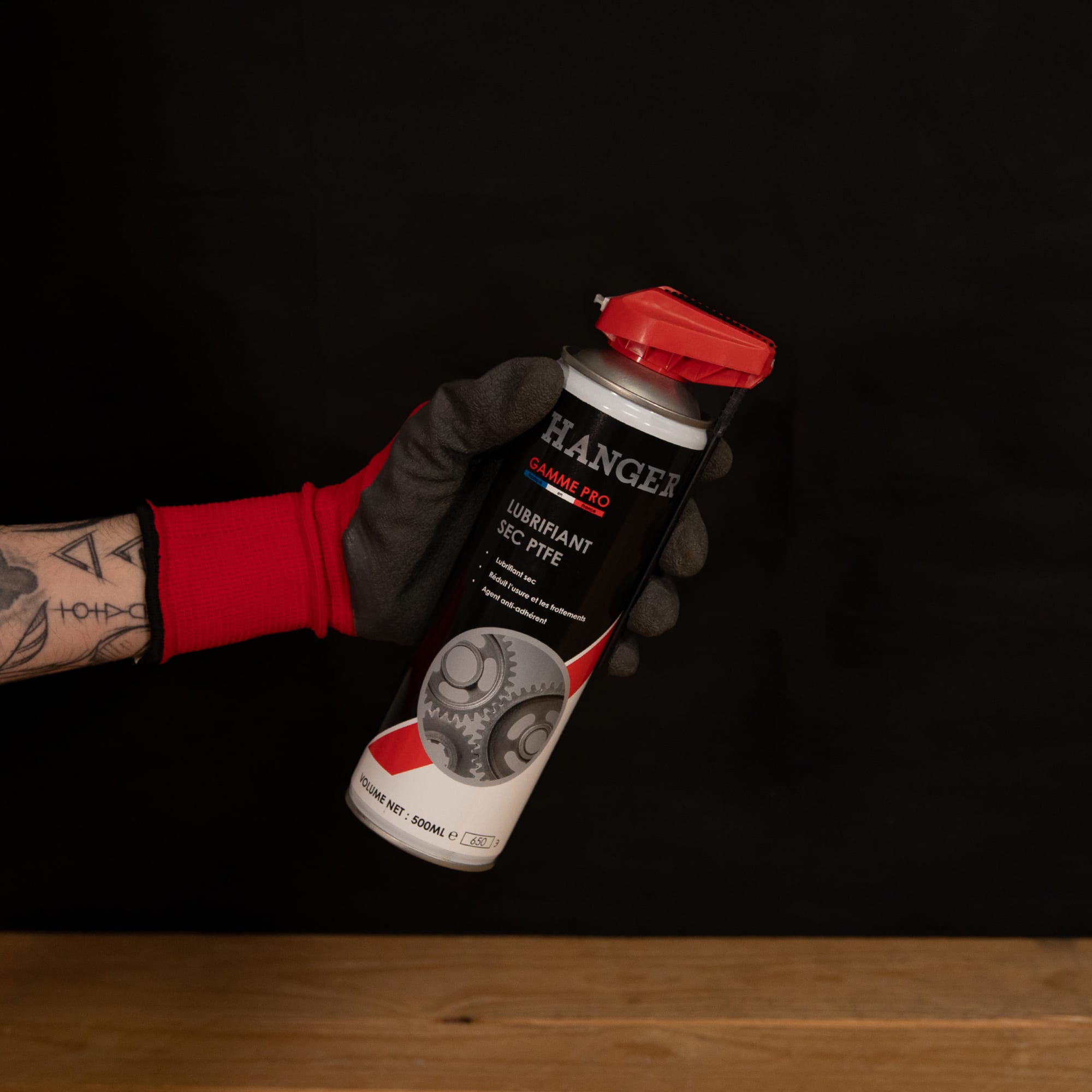 Lubrifiant sec au PTFE teflon 500 ml avec cobra rouge HANGER 700303 – Image 4