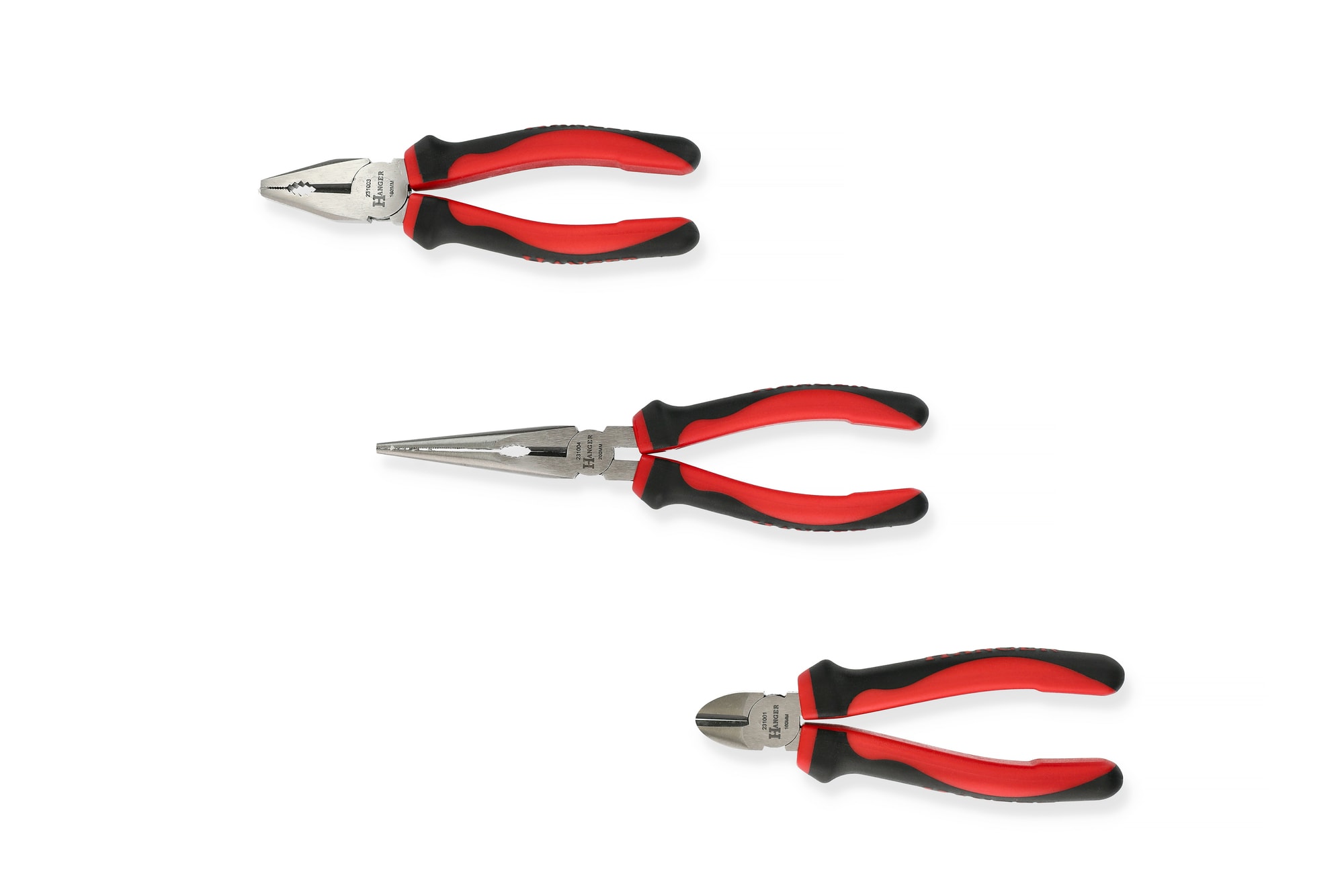 Jeu de 3 pinces confort bi-matière HANGER 231099