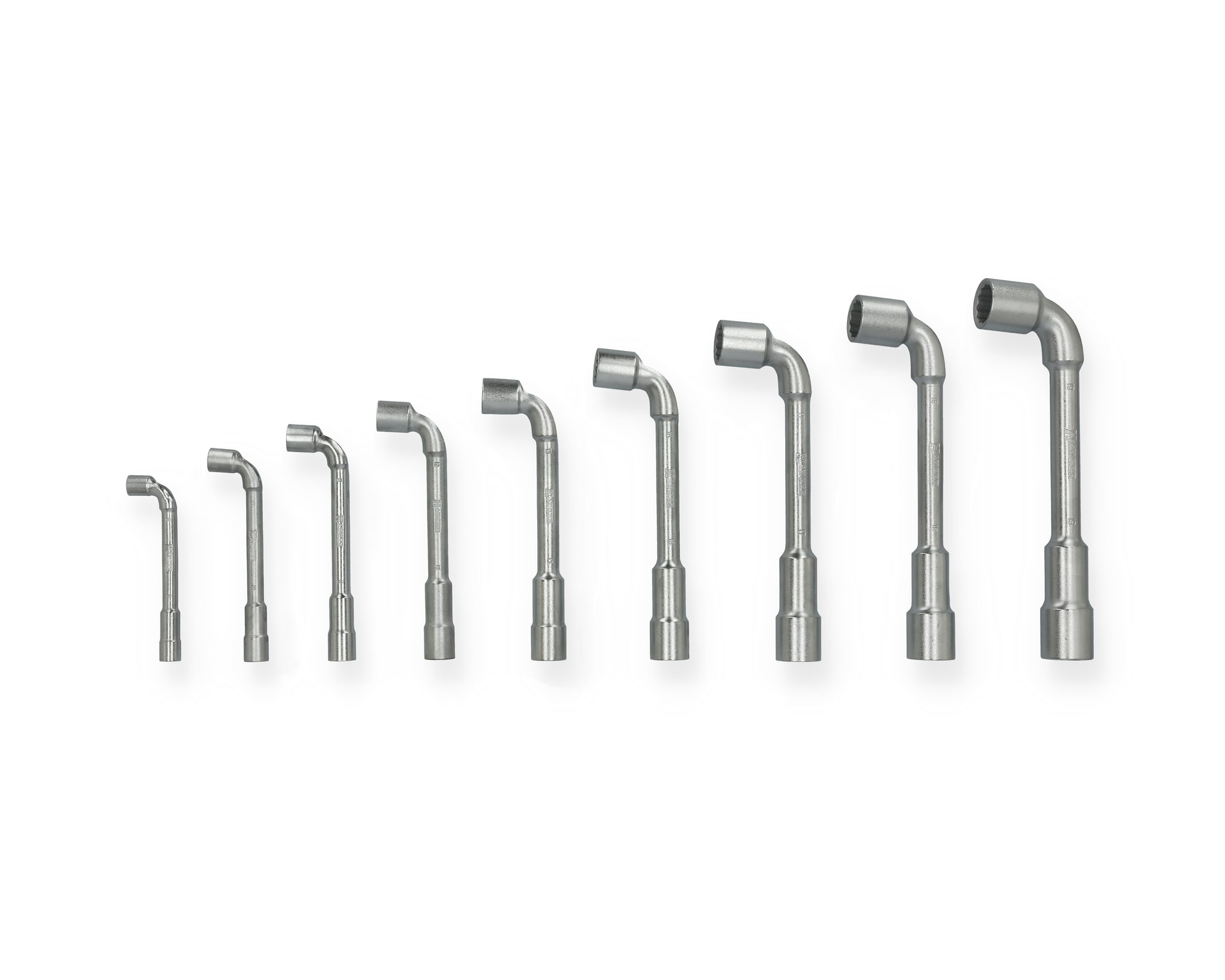 Jeu de 9 clés à pipe débouchées 6 x 12 pans de 8 à 19 mm HANGER 213090 – Image 9
