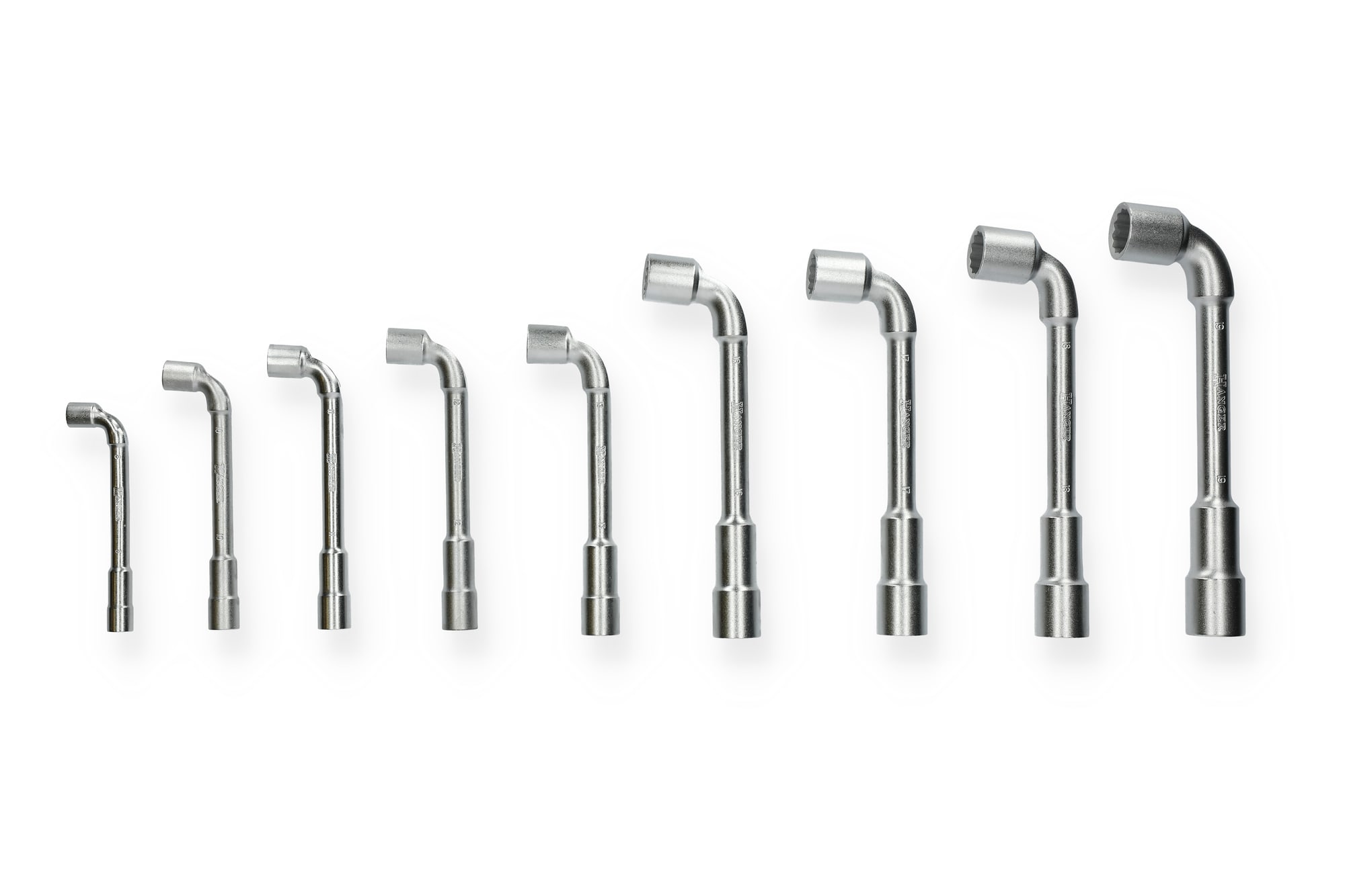 Jeu de 9 clés à pipe débouchées 6 x 12 pans de 8 à 19 mm HANGER 213090 – Image 7