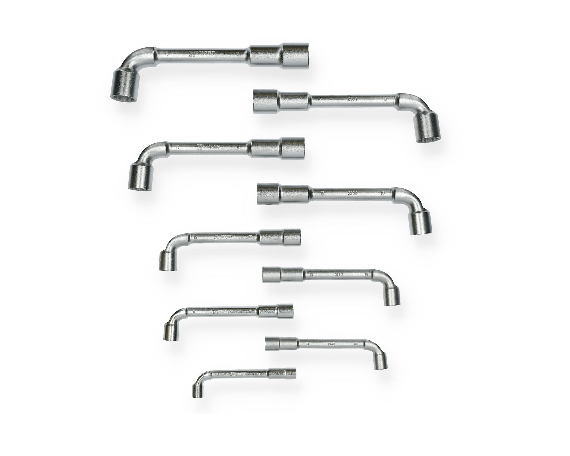 Jeu de 9 clés à pipe débouchées 6 x 12 pans de 8 à 19 mm HANGER 213090 – Image 4