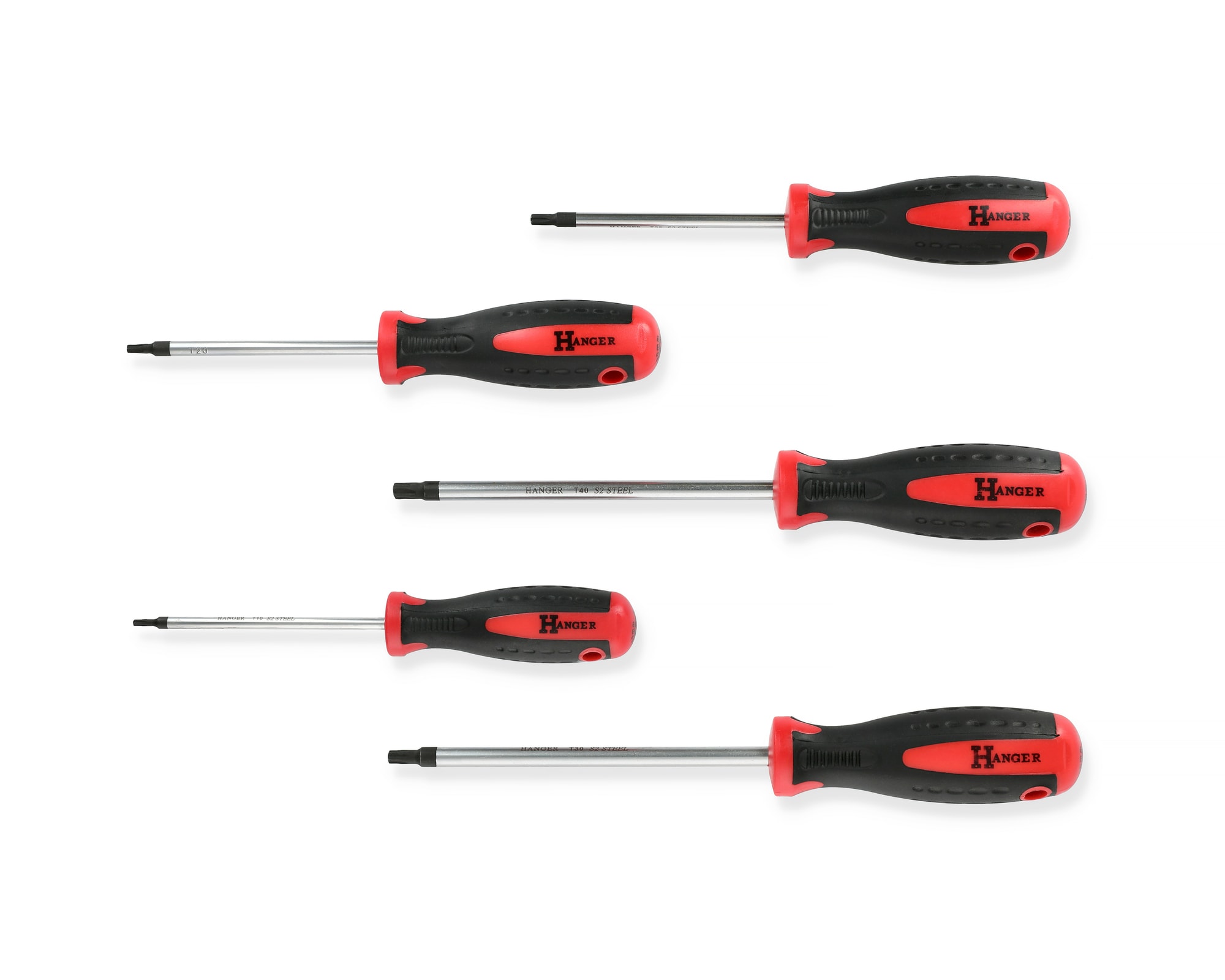 Jeu de 5 tournevis étoile percée TTX HANGER 131091