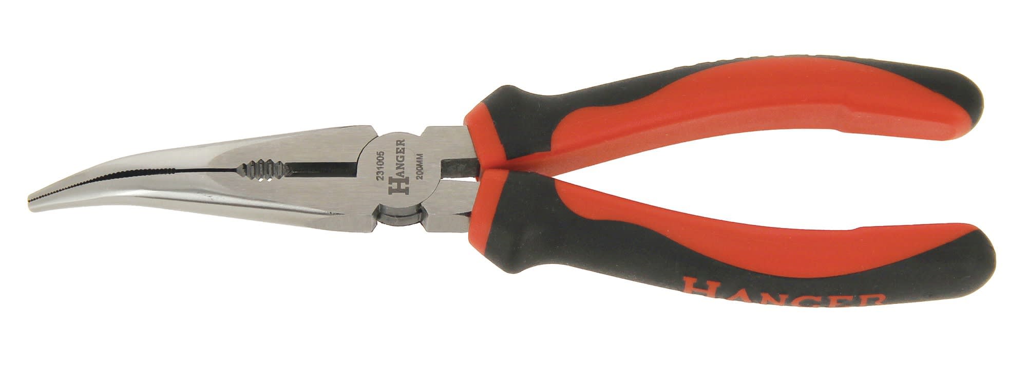 Pince à bec demi-rond coudé 200 mm HANGER 231005