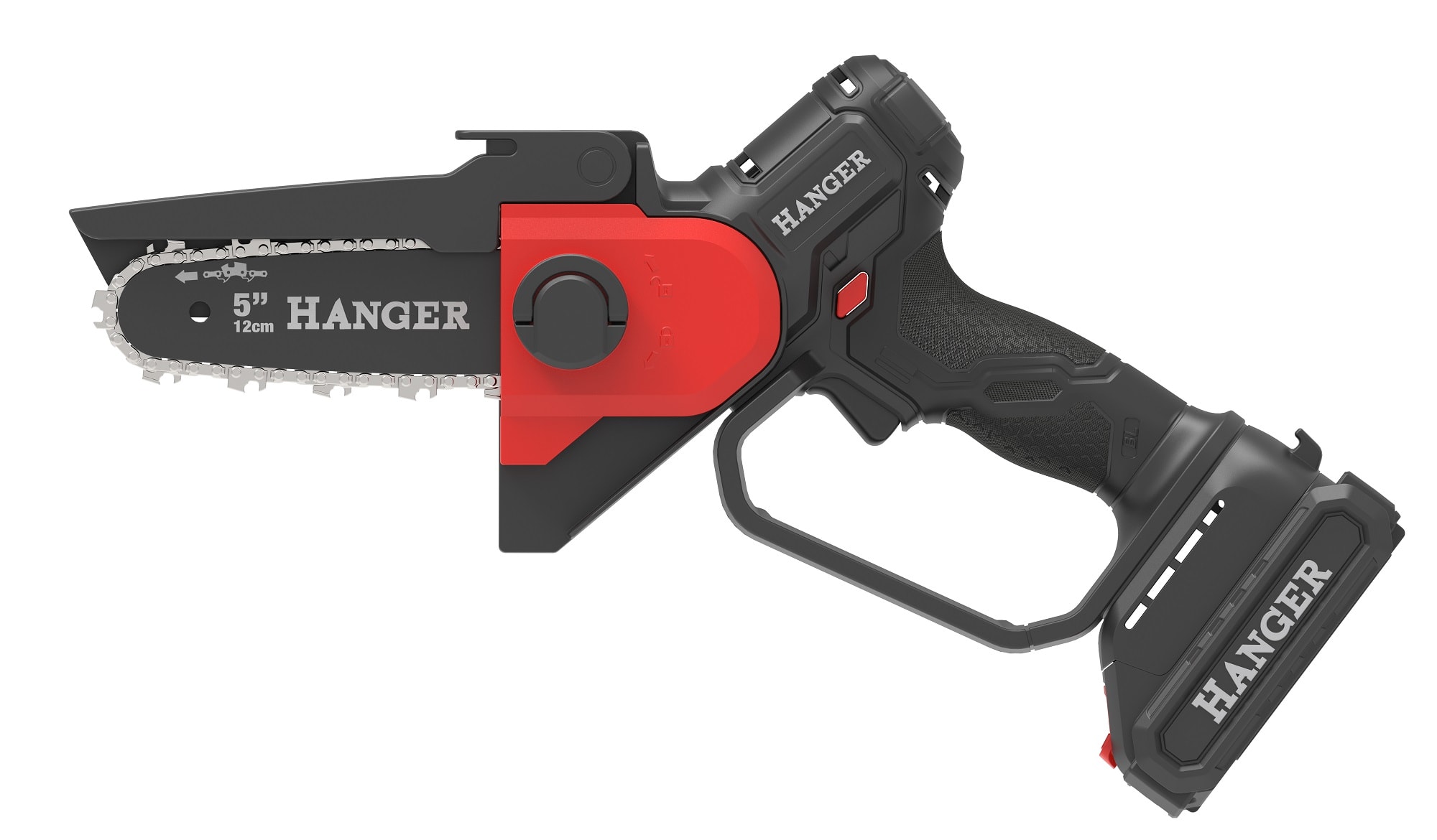 Scie d’élagage 18 V GS18S2 12 cm + batterie Li-Ion 2 Ah + chargeur rapide + sacoche de transport HANGER 430001