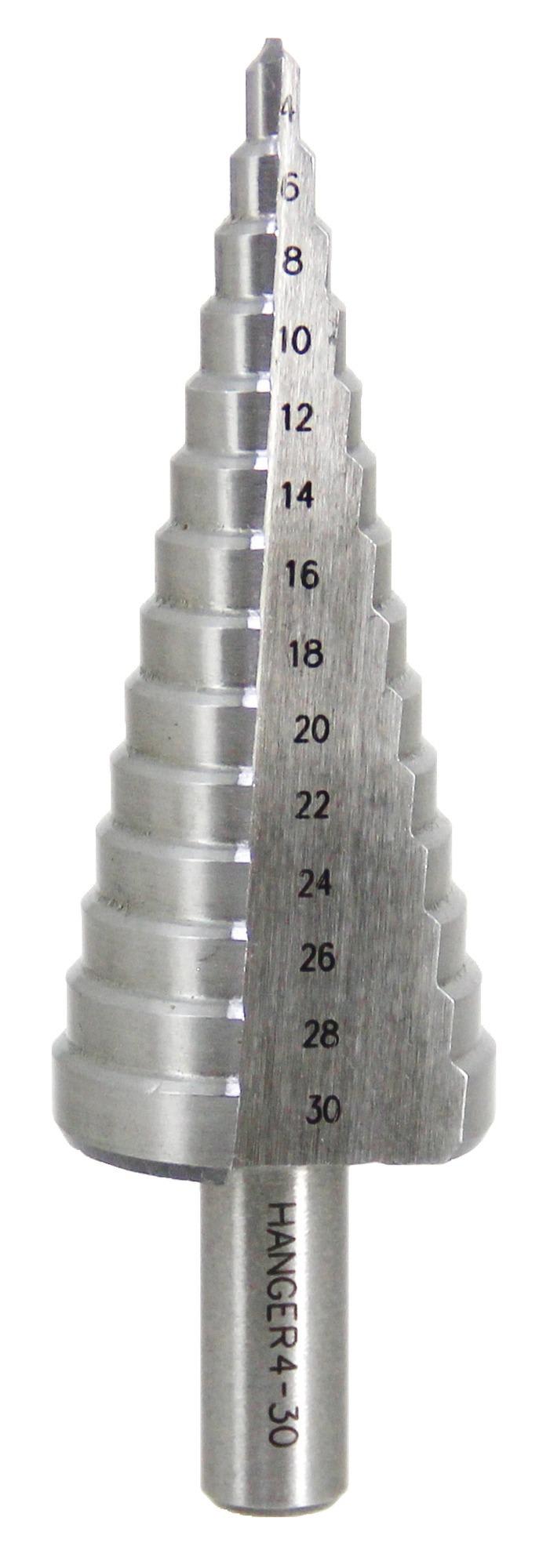 Foret étagé HSS à goujure droite de 4 à 30 mm HANGER 153101