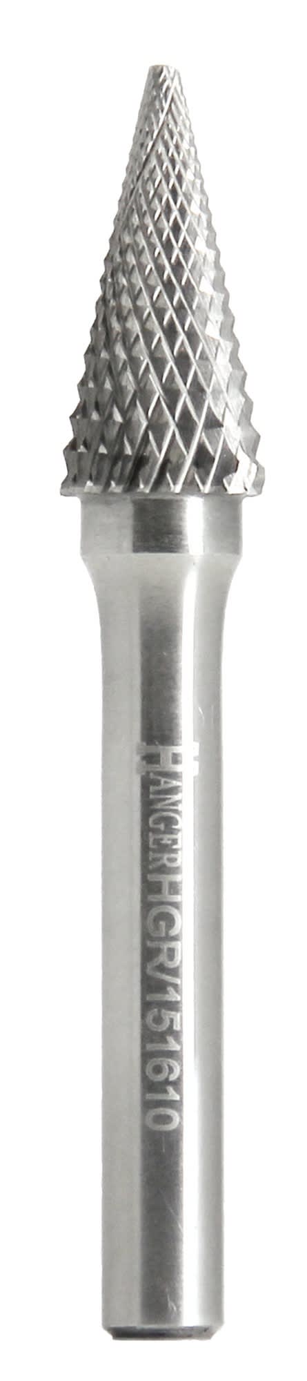 Fraise carbure conique pointue 12 x 25 mm longueur 65 mm HANGER 151612