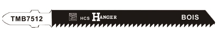 Pack de 5 lames de scie sauteuse TMB7512 pour le bois 75 mm HANGER 150221