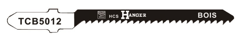 Pack de 5 lames de scie sauteuse TCB5012 pour le bois 50mm - HANGER - 150218
