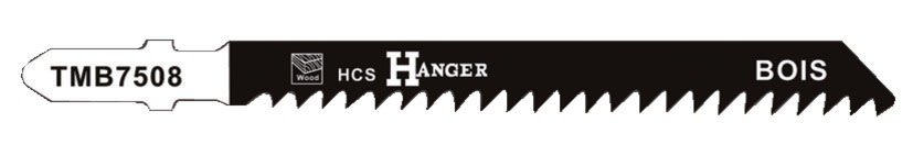 Pack de 5 lames de scie sauteuse TMB7508 pour le bois 75 mm HANGER 150220