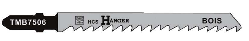 Jeu de 5 lames de scie sauteuse pour le bois 75 mm HANGER TMB7506