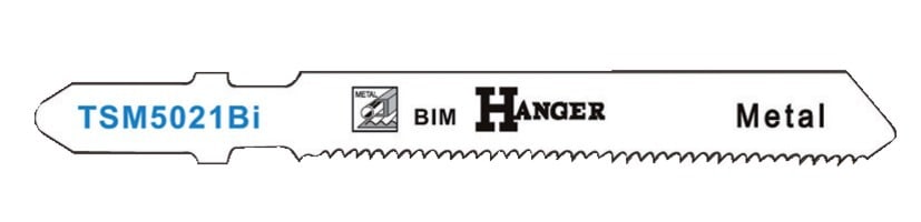 Pack de 5 lames de scie sauteuse TSM5021Bi pour métal 50 mm HANGER 150211