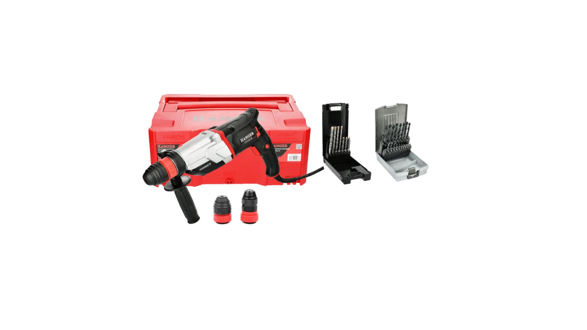 Perforateur 830W + 7 forets béton et 19 forets HSS Hanger