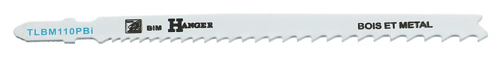 Pack de 5 lames de sci sauteuse TLBM110PBI pour bois et métal 110 mm HANGER 150212 – Image 3