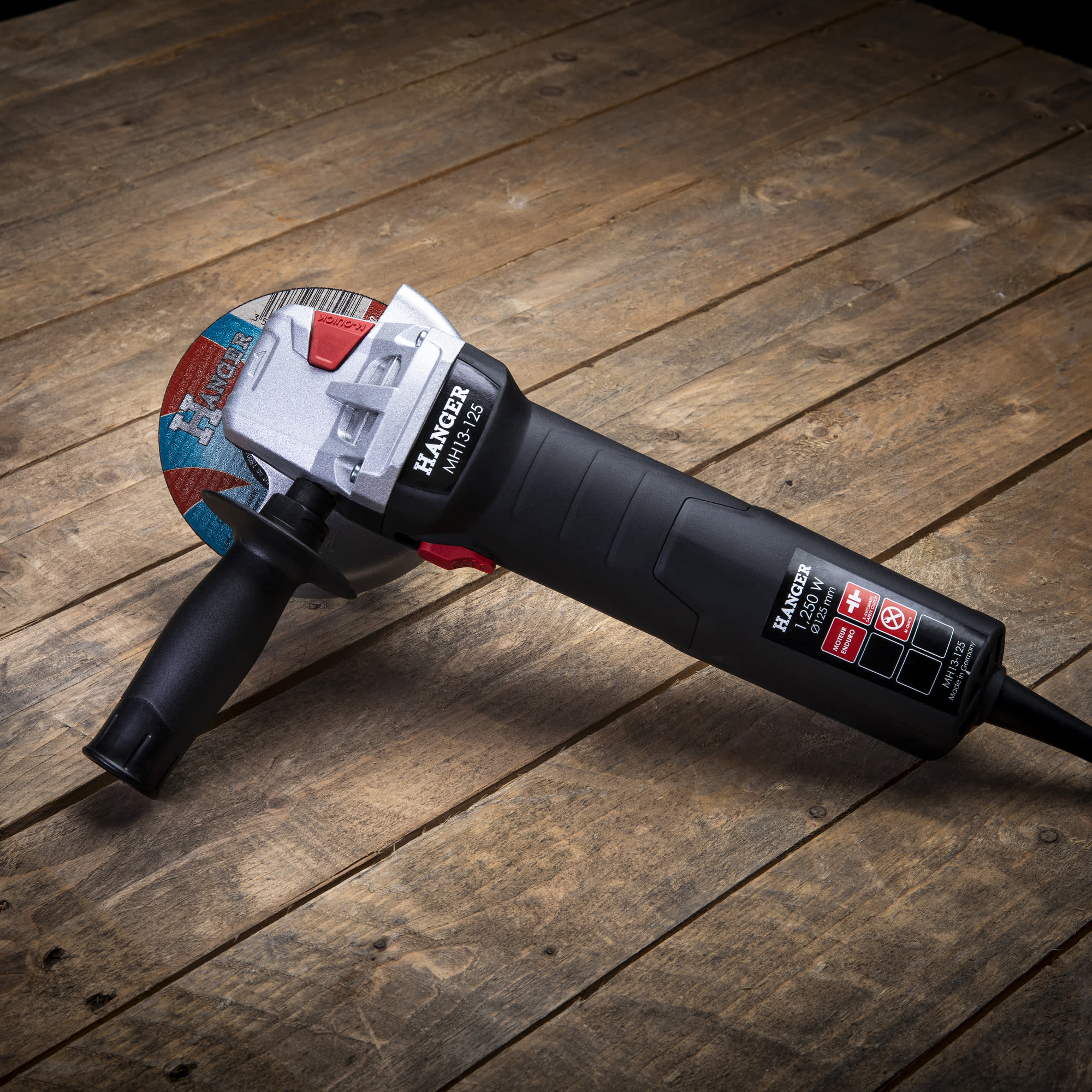 Meuleuse d'angle 1250 W MH13-125 + coffret HANGBOX HANGER – Image 12