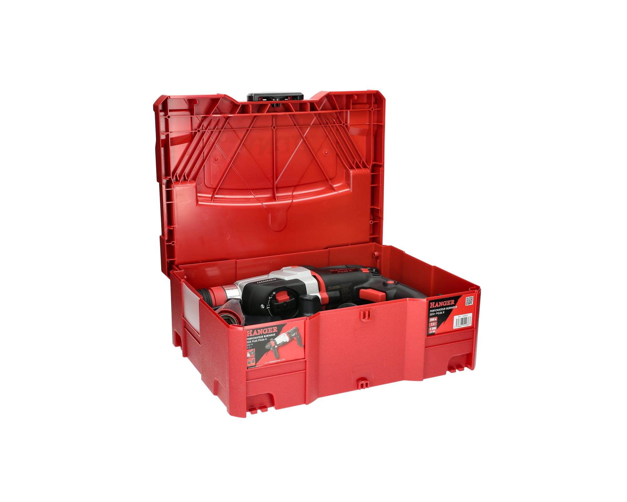 Perforateur burineur SDS-Plus 850 W PG26K + coffret HANGBOX HANGER 160002 – Image 15