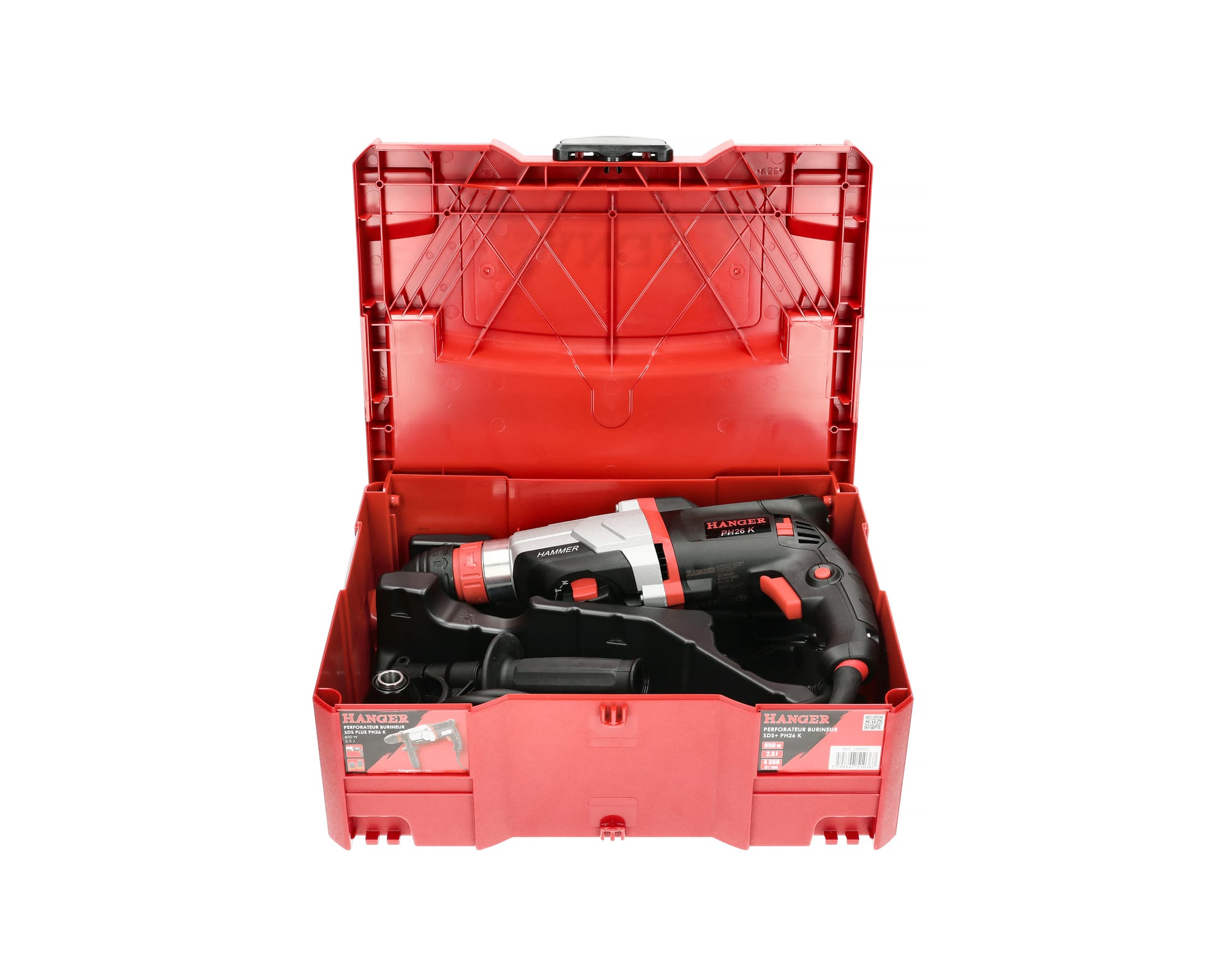 Perforateur burineur SDS-Plus 850 W PG26K + coffret HANGBOX HANGER 160002 – Image 7