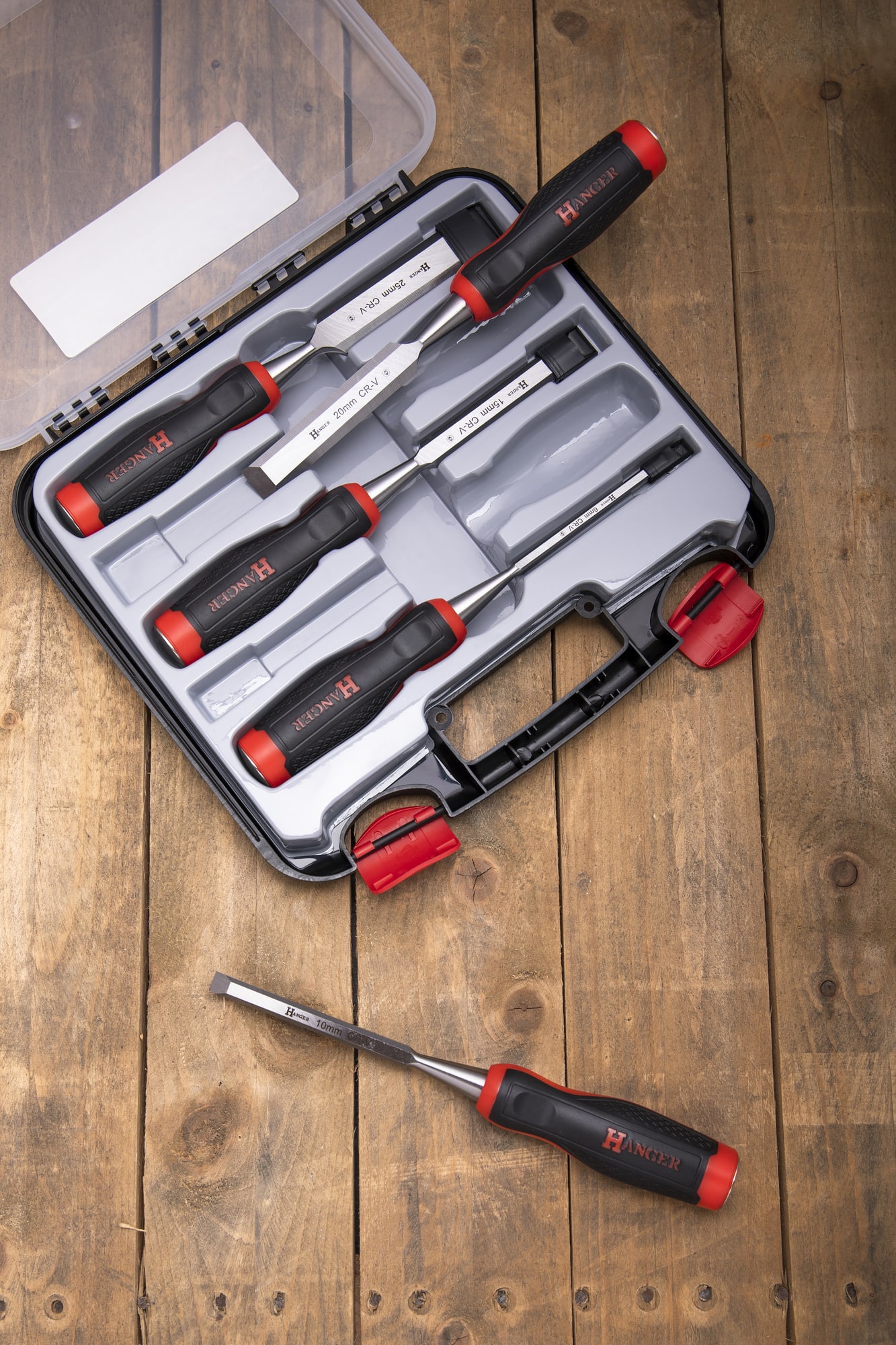 Coffret de 5 ciseaux à bois SPRO à frapper 6 - 10 - 15 - 20 - 25 mm HANGER 110491 – Image 3