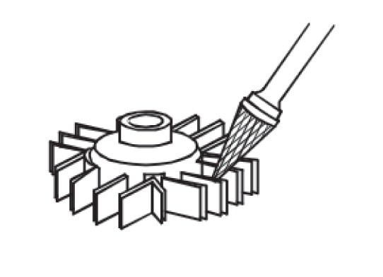 Fraise carbure conique pointue 12 x 25 mm longueur 65 mm HANGER 151612 – Image 2