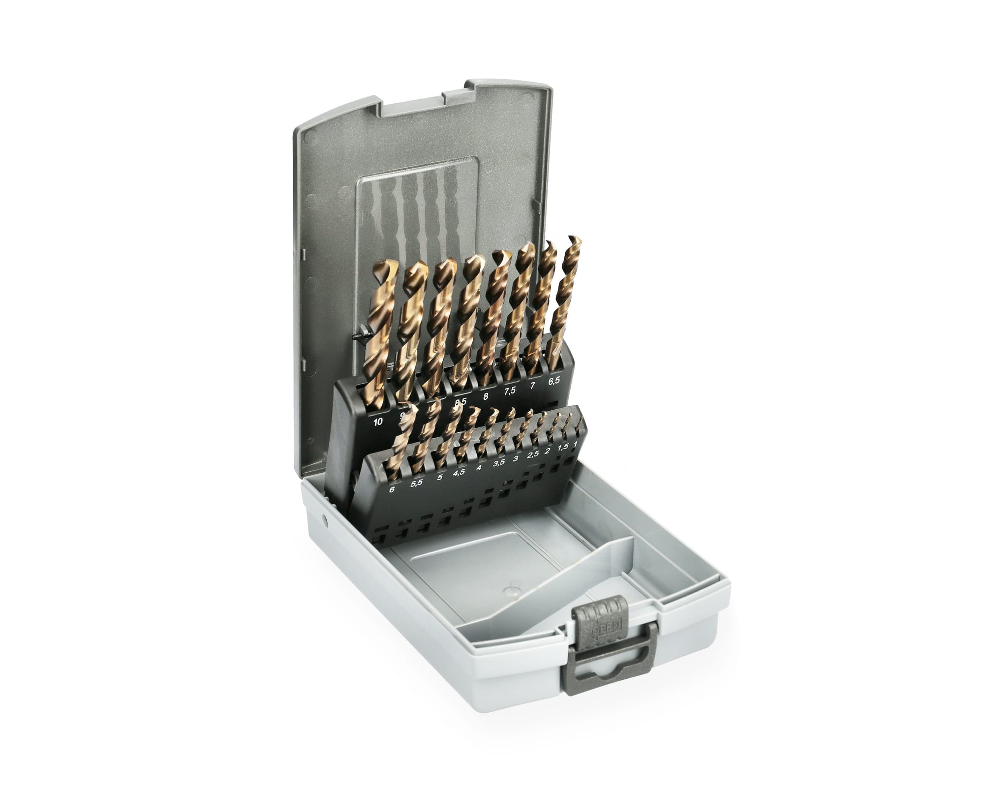 Coffret de 19 forets cobalt 5% de 1 à 10 mm HANGER 155290