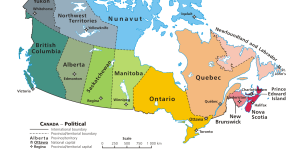 Political Map of Canada