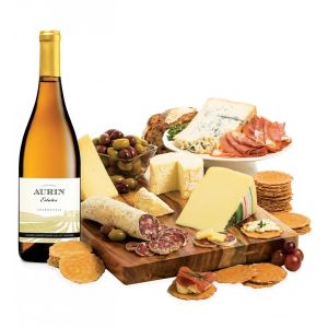 Italian Cheeses and Charcuterie with Aurin Estates Chardonnay at GiftTree