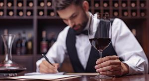 Man Studying a Glass of Wine