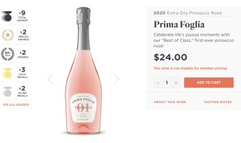 Prima Foglia Sparkling Rosé from Firstleaf