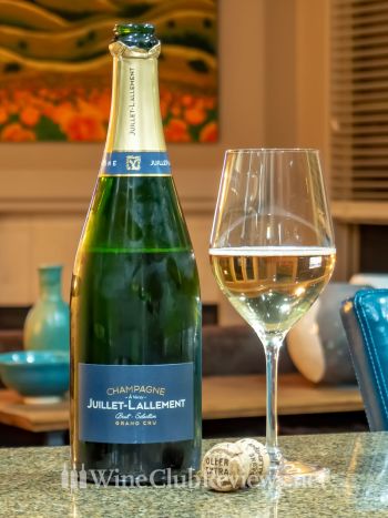 NV Juillet-Lallement Brut Sélection Front Label with Glass