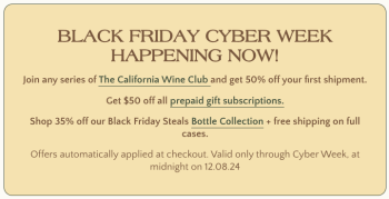 Wine club gift offer for Black Friday 2024