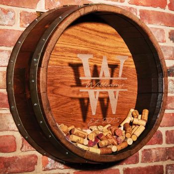 Personalized Reclaimed Barrel Head Corkcatcher