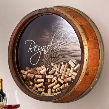 Personalized Reclaimed Barrel Head Corkcatcher