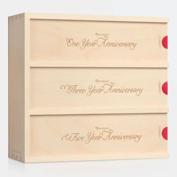 Personalized Wood Crate with Your Choice of Wine