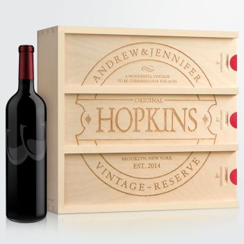 Handcrafted Customized Anniversary Wine Box