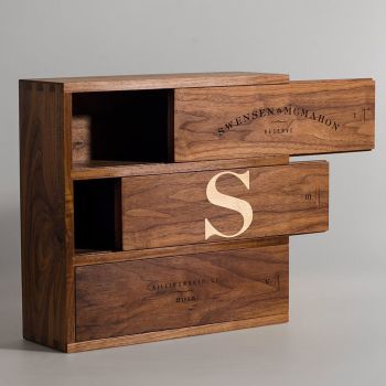 Personalized Wood Crate with Your Choice of Wine