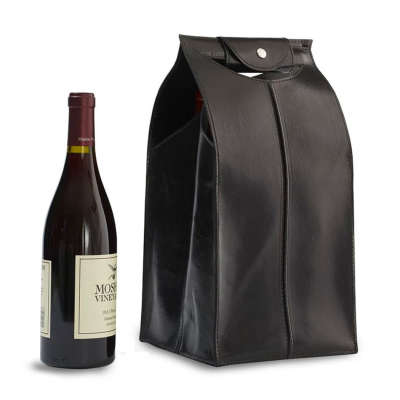 Premium English Leather Wine Bottle Carrier - A Taste of Kentucky