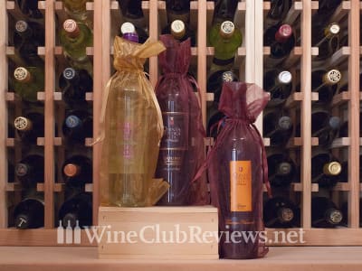 Gift-wrapped International Club wines in the cellar