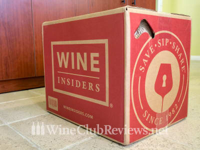 Wine Insiders branded shipping box