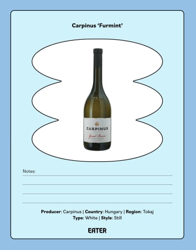 Eater Wine Club Unboxing — Furmint Card (front)