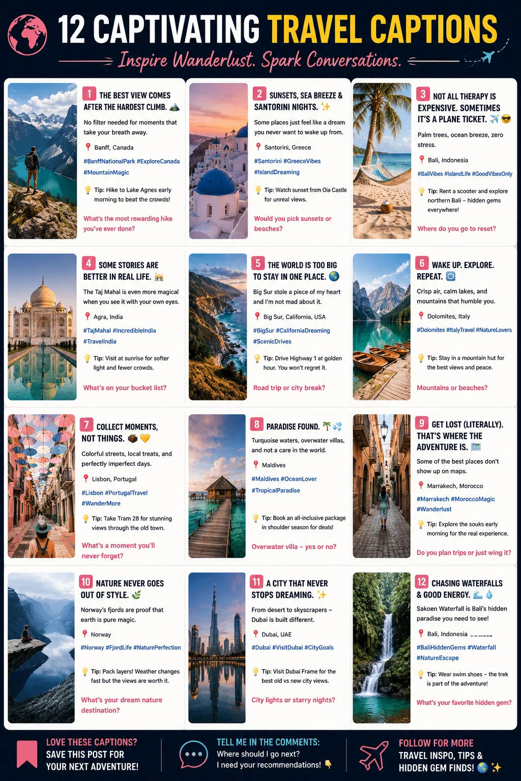 Instagram Captions Travel Adventure — ChatGPT prompt | pineprompts.com