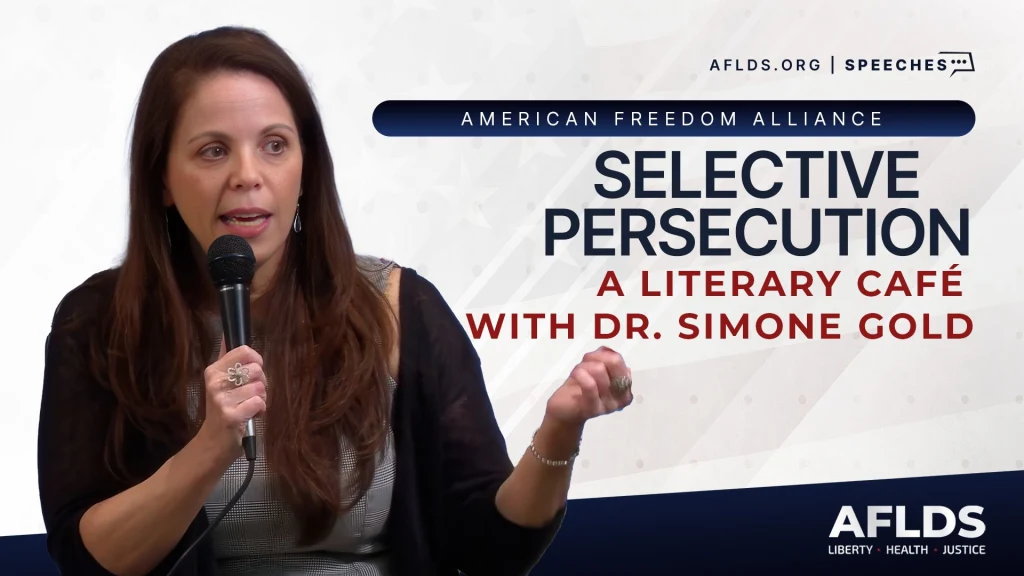 American Freedom Alliance - A Literary Cafe with Dr. Simone Gold - Selective Persecution
