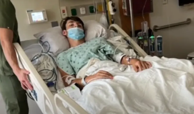 Six feet of blood clots removed from junior high school footballer