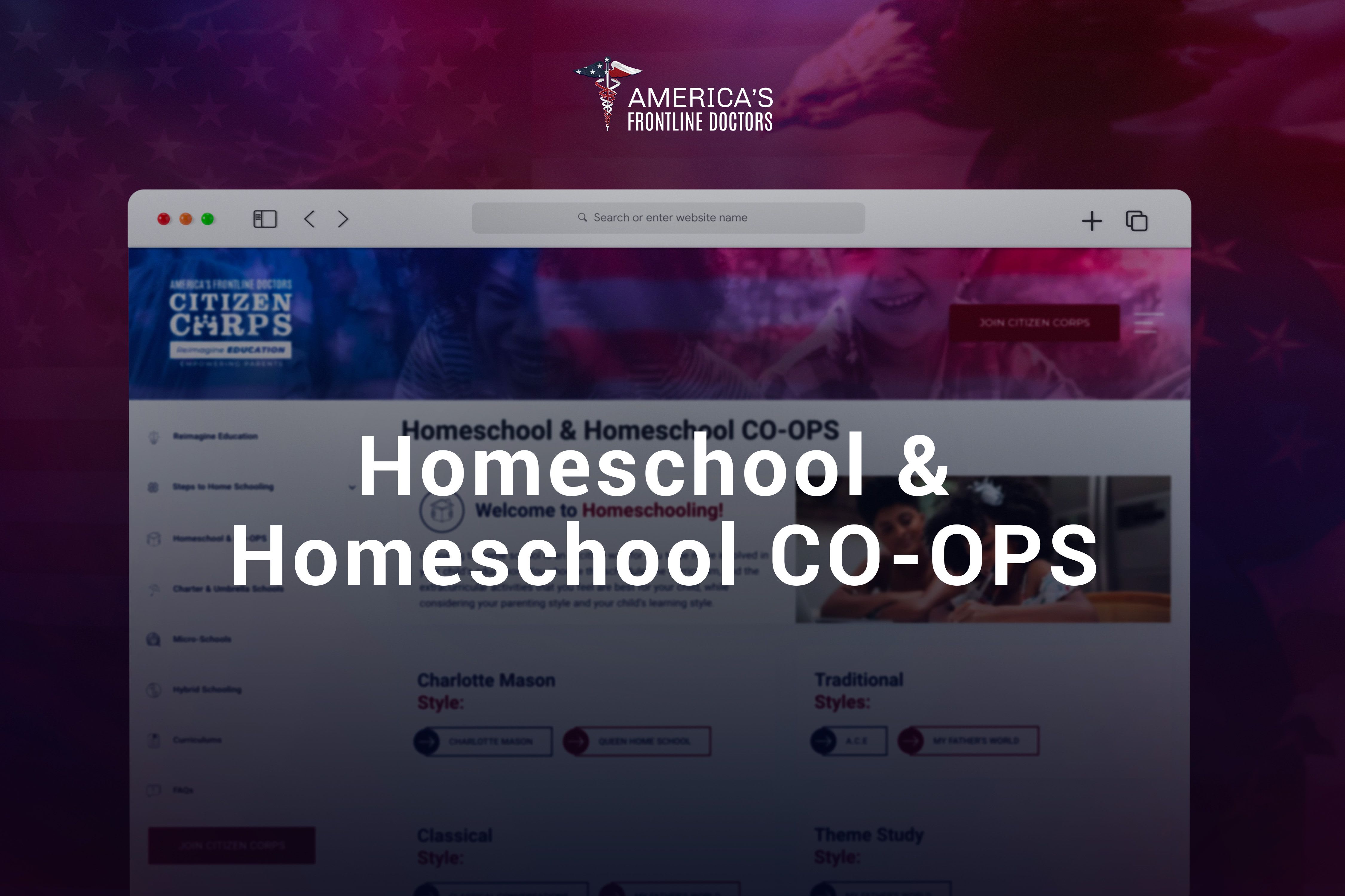 Homeschool & Homeschool COOPS America's Frontline Doctors