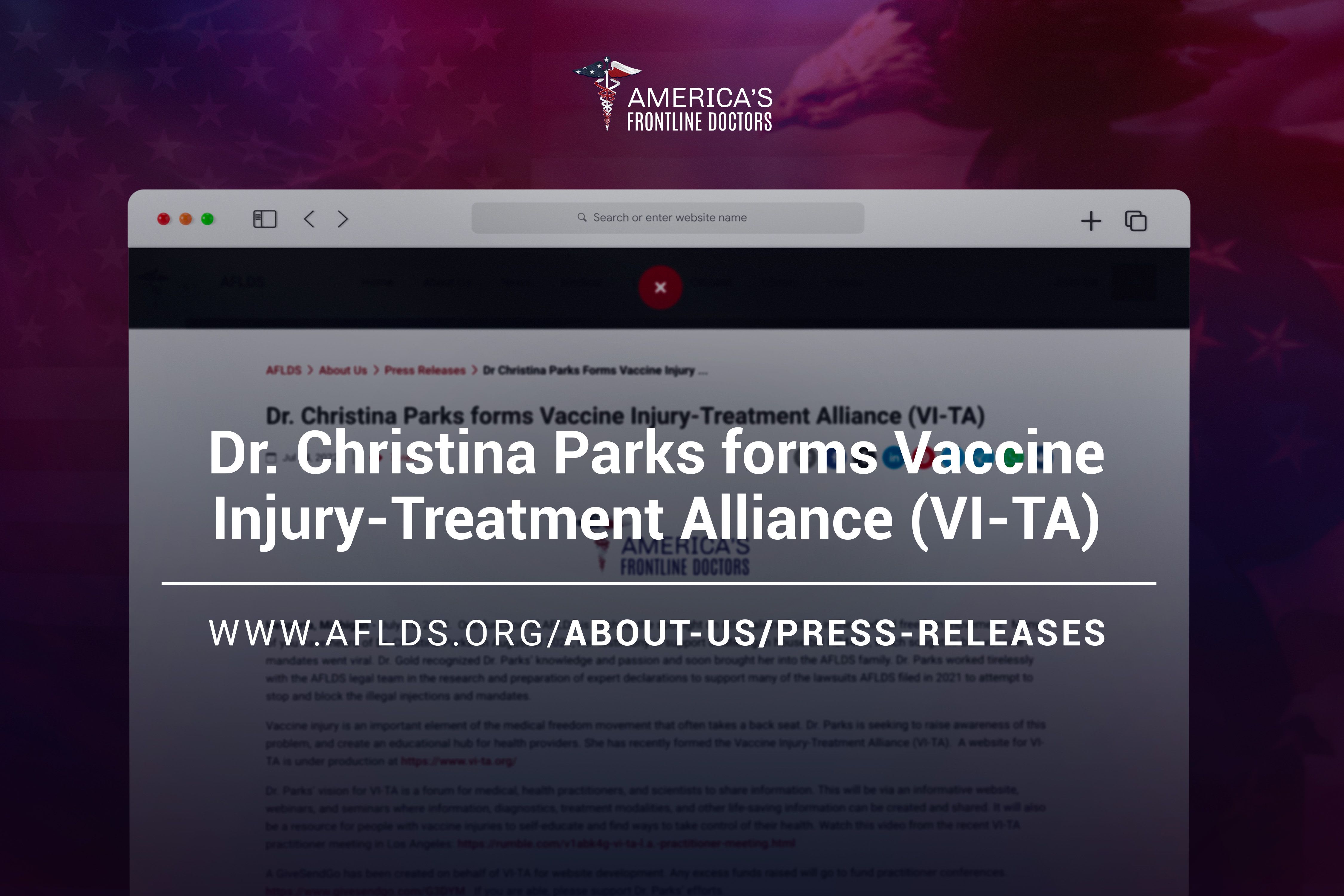 Dr. Christina Parks forms Vaccine Injury-Treatment Alliance (VI-TA